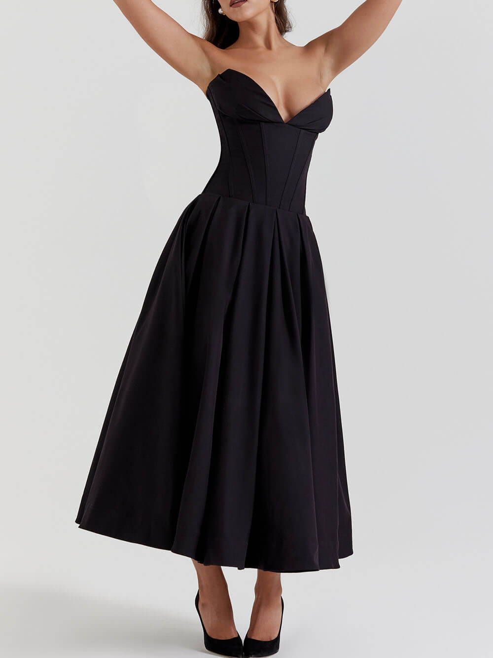 Classic Nights Strapless Midi Dress