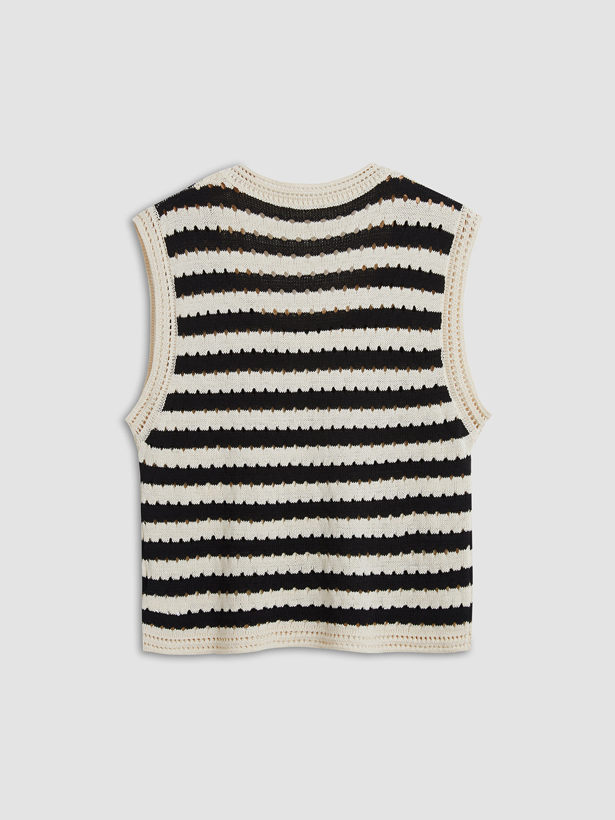 Classy Stripe Crochet Sweater Vest