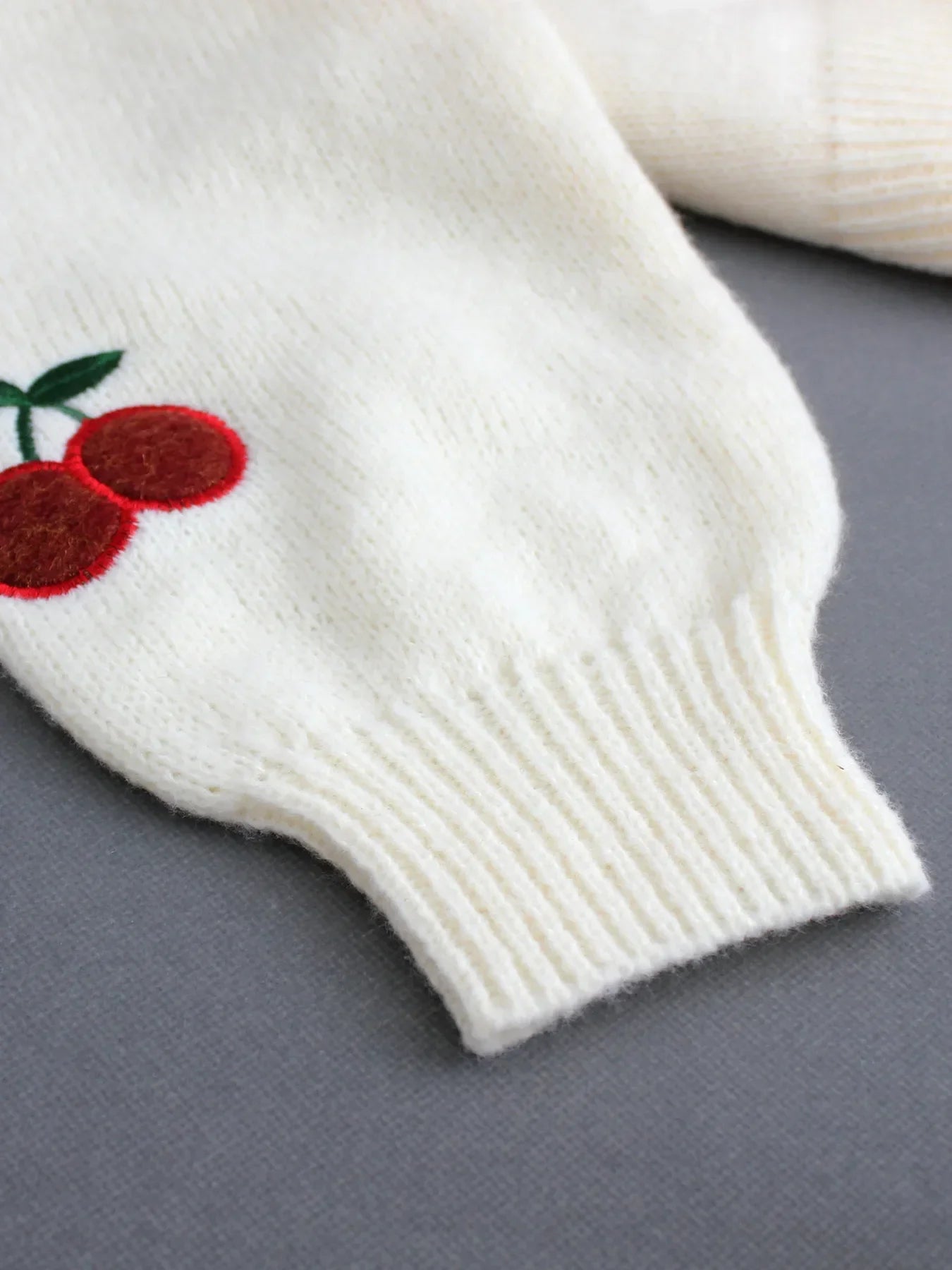 Sweet Cherry Detail Sweater