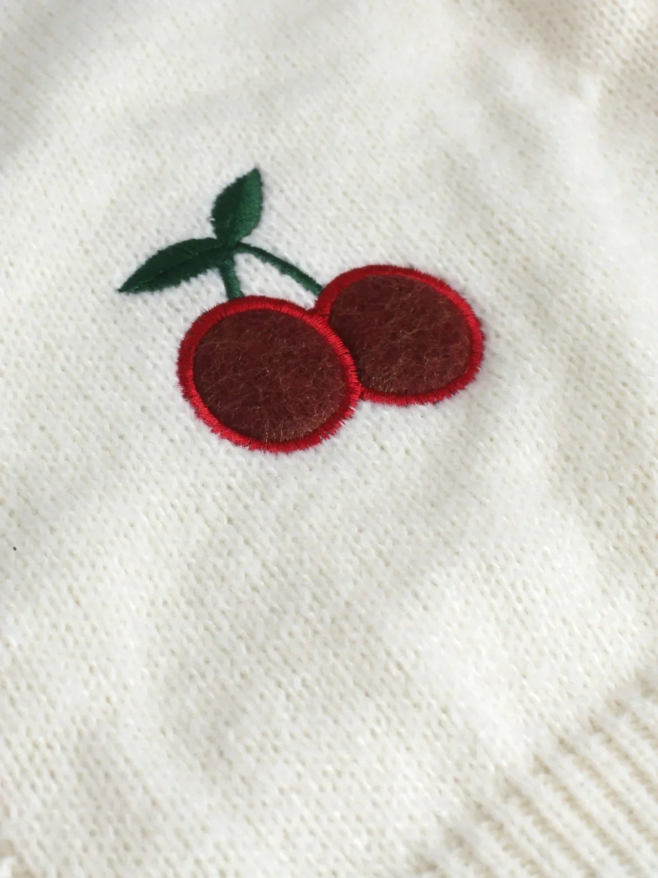 Sweet Cherry Detail Sweater