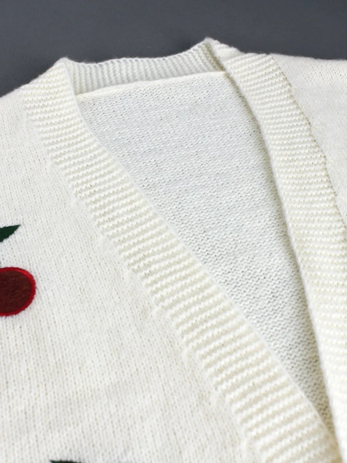 Sweet Cherry Detail Sweater