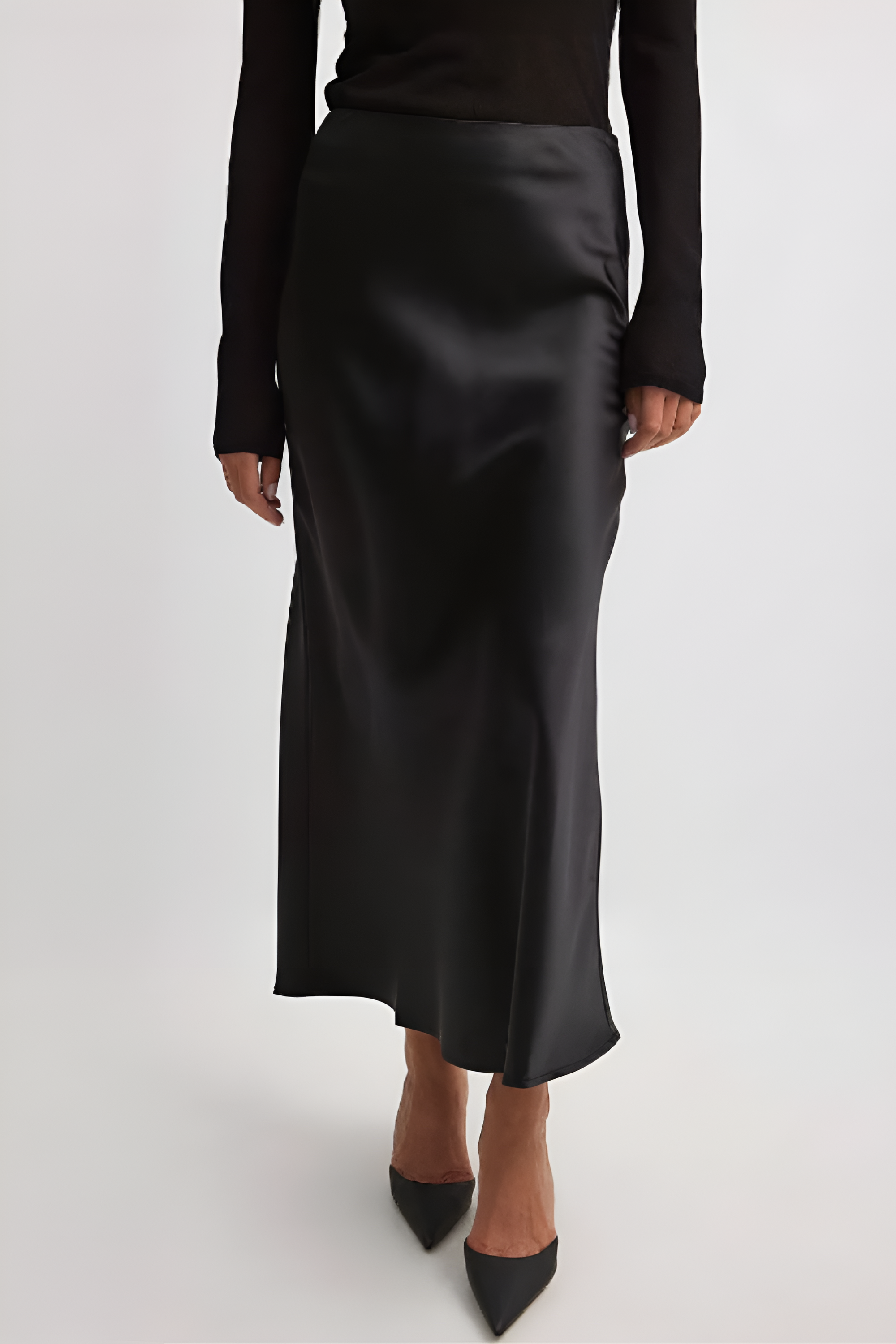 Alexandra - Satin Midi Skirt