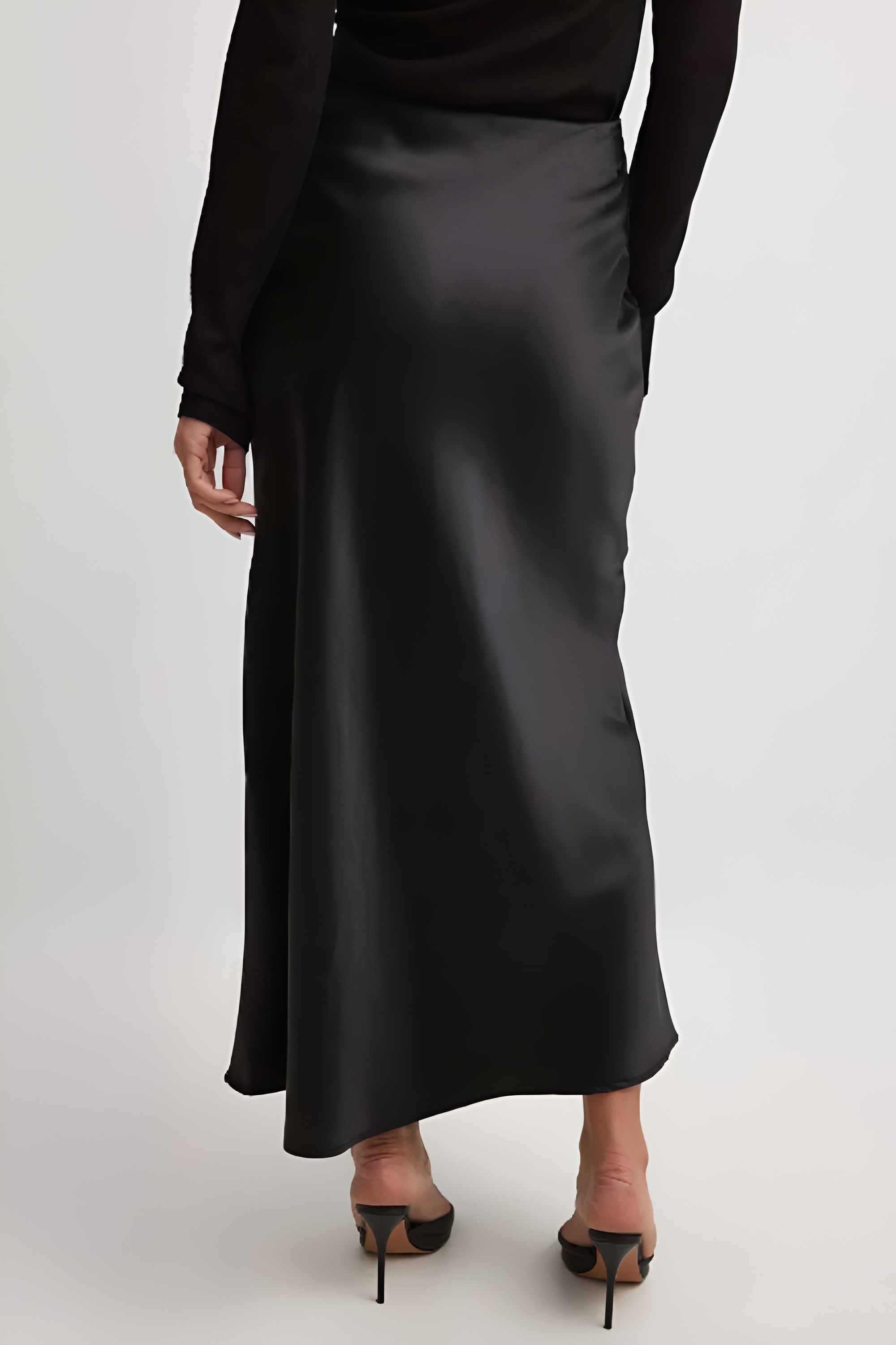 Alexandra - Satin Midi Skirt